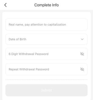 A close-up image of a person's hand holding a pen, filling out a form with the words "Personal information which is essential for running your account legally